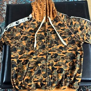 Vintage A Bathing Ape x MCM Camouflage Zippered Hoodie (used)(XL)